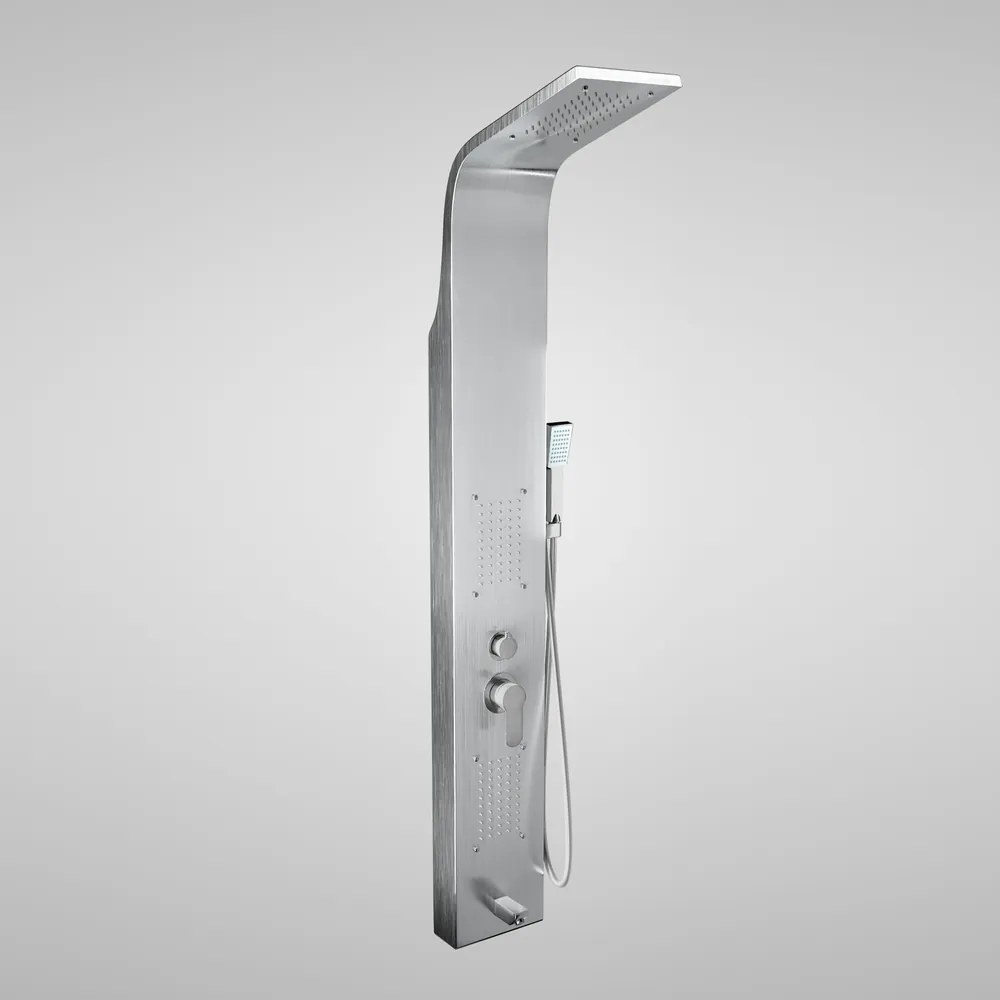 Merin Silver Sprchový panel, z nehrdzavejúcej ocele