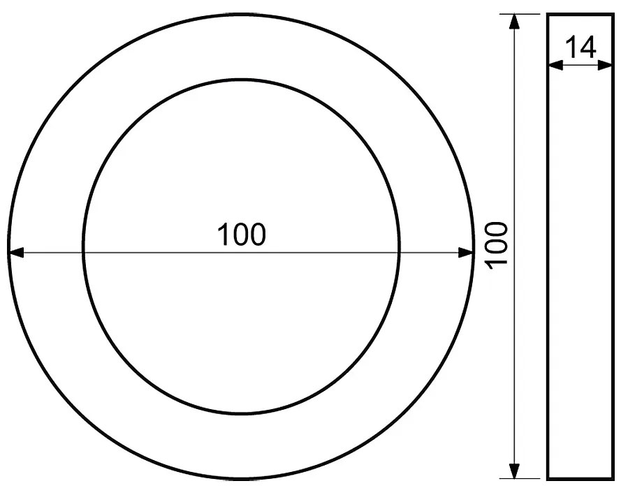 Domová číslica RICHTER 3D RN.100LV (čierna matná), RICHTER Čierna matná