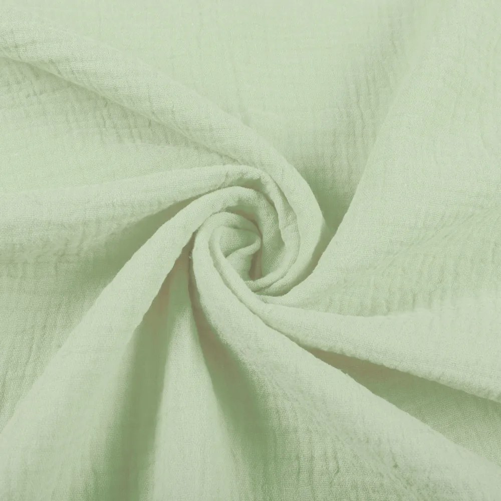 Biante Mušelínová plienka/dečka Nature MSN-067 Pastelovo pistáciová - ZVÝHODNENÁ SADA 3 KS 120x120 cm - Sada 3 ks