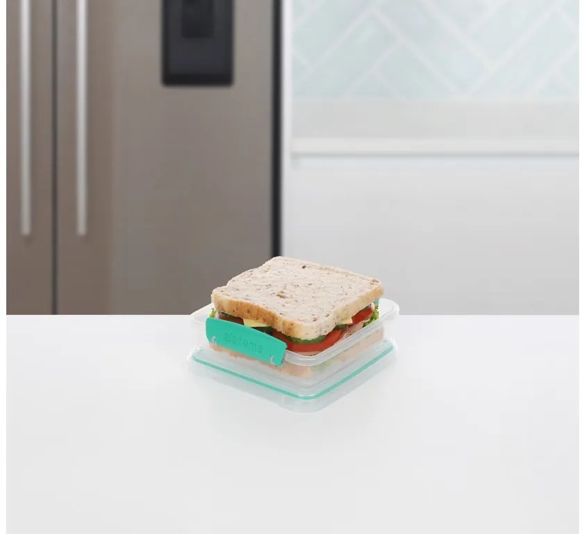 Krabička, box na desiatu - SISTEMA TOAST, zelená