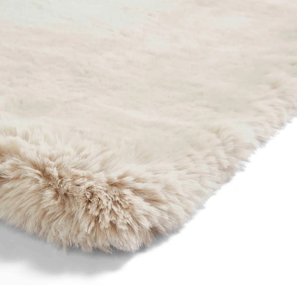 Krémovobiely koberec 60x120 cm Super Teddy – Think Rugs