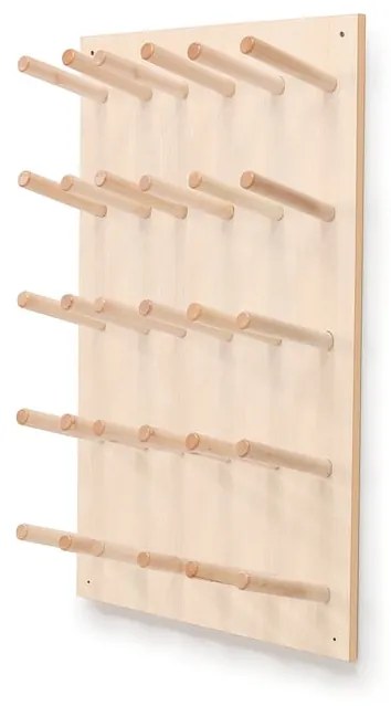 Nástenný stojan na topánky PERO, 15 párov topánok, 660x195x1025 mm, breza