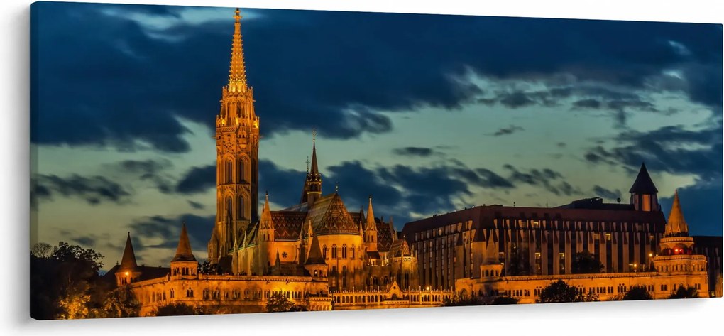 Obraz osvetlenej stavby (120x50 cm)