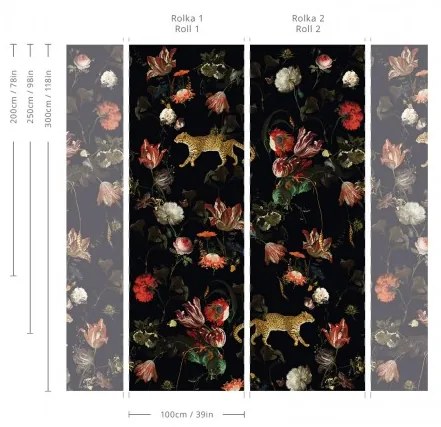 WALLCOLORS Dutch Flowers wallpaper - tapeta POVRCH: Prowall Concrete