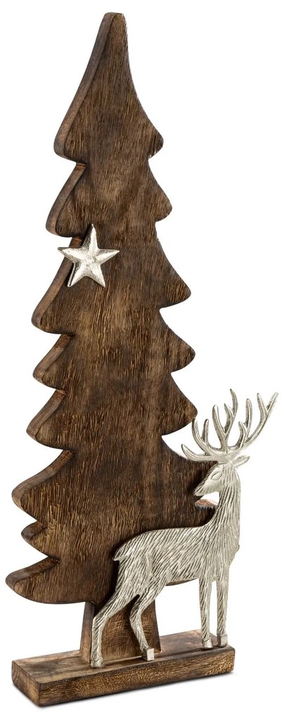 VIANOČNÁ SOŠKA WOOD AND DEER SADA 2KS 20X60 CM VIACFAREBNÁ