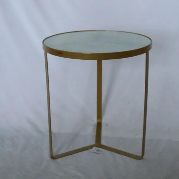 KARE DESIGN Odkladací stolík Marble zlatá Ø45 cm