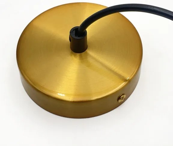 Luster na lanku HECTOR 1xE27/15W/230V biela/mosadz pr. 25 cm