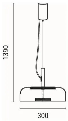 LED Luster na lanku LED/8W/230V 3000K pr. 30 cm