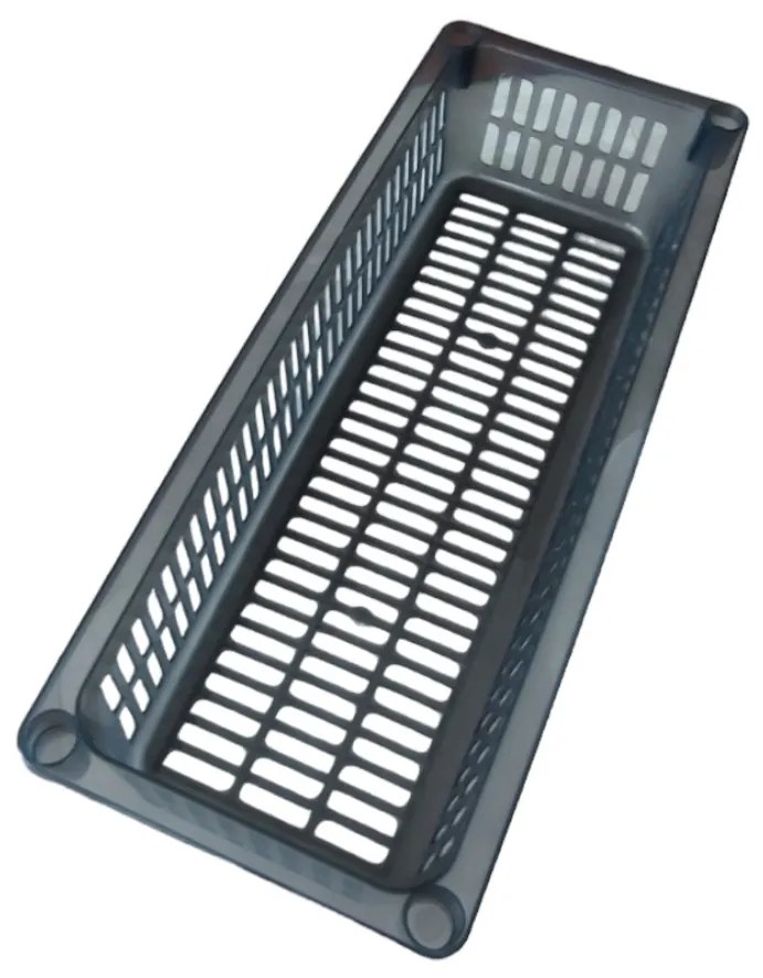 Úložný kôš, box a organizér extra hlboký 50 cm x 20 cm INVA, sivý