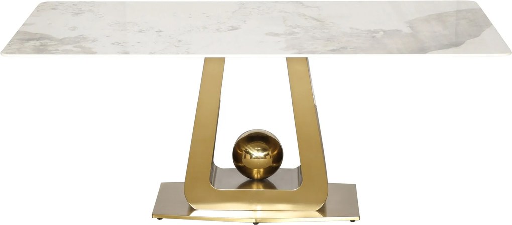 Jedálenský stôl Modig Ball 180 cm zlatá/mramor