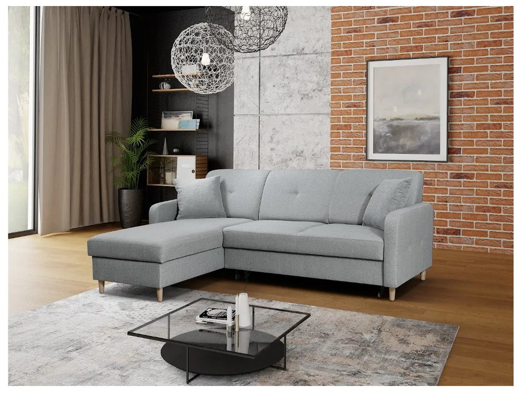 Expedo Rohová rozkladacia sedačka FOSIE, 220x88x162, orino 12, pravý roh