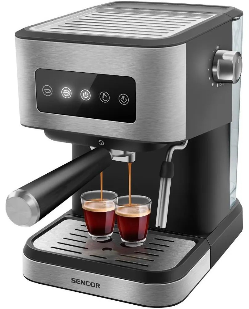 Sencor - pákový espresso kávovar 1050W/230V čierny/matný chróm