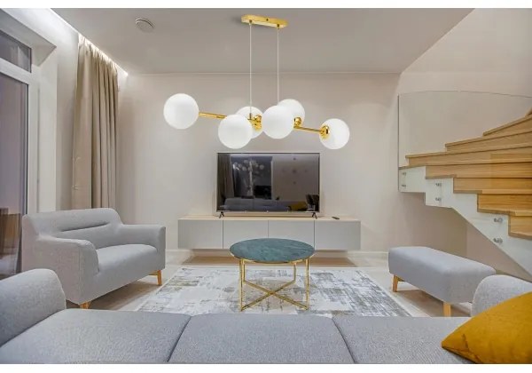 Luster na lanku 6xE27/35W/230V zlatá