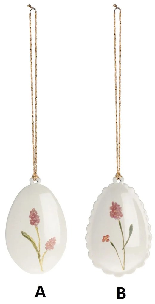 Maileg Veľkonočná dekorácia Egg Metal Rose 6 cm A