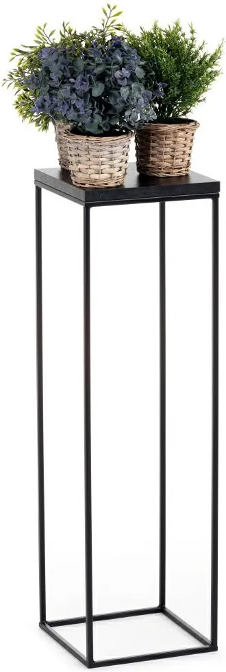 STOJAN NA KVETINÁČ SIMPLE 80X24X24 CM ČIERNA
