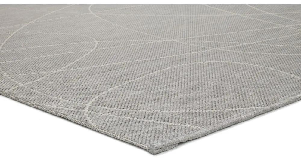 Sivý vonkajší koberec Universal Hibis Line, 80 x 150 cm
