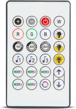 LED RGBIC solárny reťazec 15xLED/1,3W/3,7V 2200 mAh 8 m IP65 čierny + diaľkové ovládanie