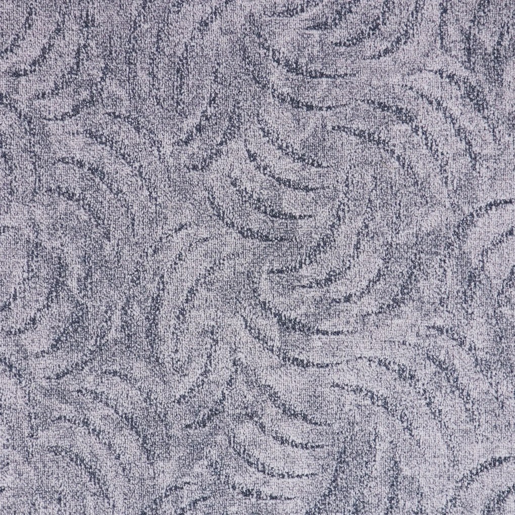 Metrážny koberec Scroll šedý, na mieru, šíře 5m, šedá, filc, obývacia izba, AladinWorld Expres