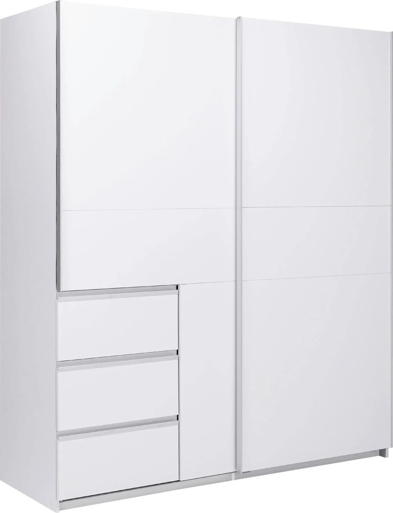 XXXLutz SKRIŇA S POSUVNÝMI DVERAMI, biela, 175/210/61,5 cm P & B - Skrine - 000885001003