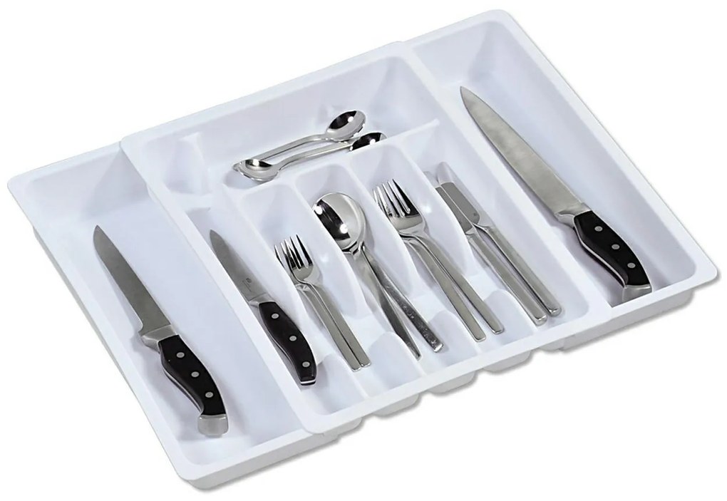 Plastový kuchynský organizér Loft White, 50x38 cm