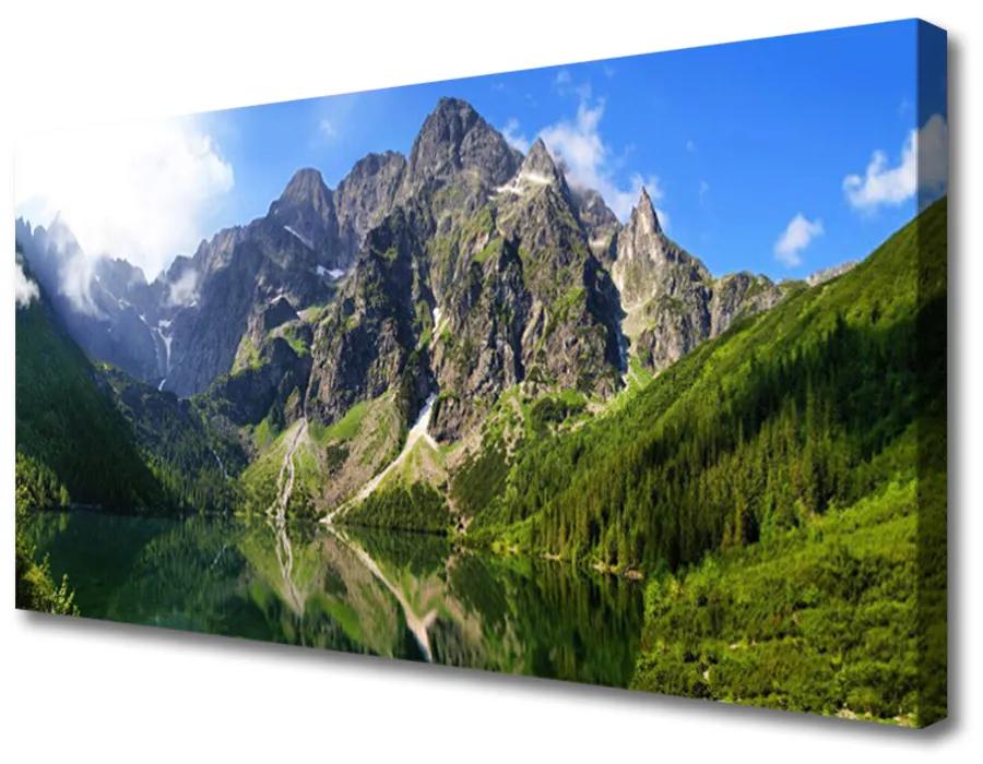 Obraz Canvas Tatry hory morské oko les 120x60 cm