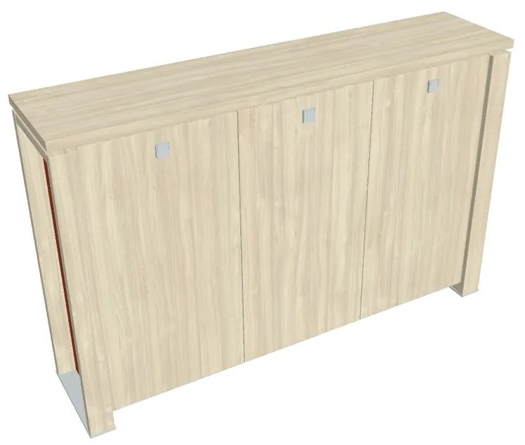 Stredná skriňa Verno+ S 200 x 46 x 130 cm, agát / oranžová