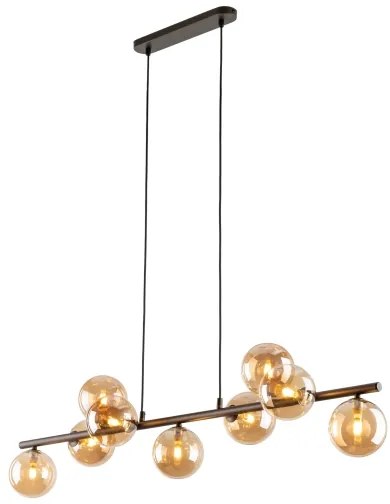 Luster na lanku ESTERA 9xG9/6W/230V hnedá/dymová béžová