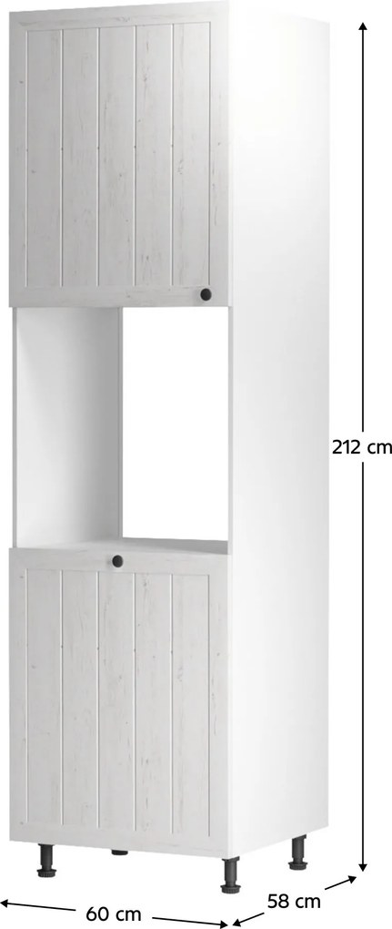 Potravinová kuchynská skrinka D60P Provense (biela + sosna andersen). Vlastná spoľahlivá doprava až k Vám domov. 1015171