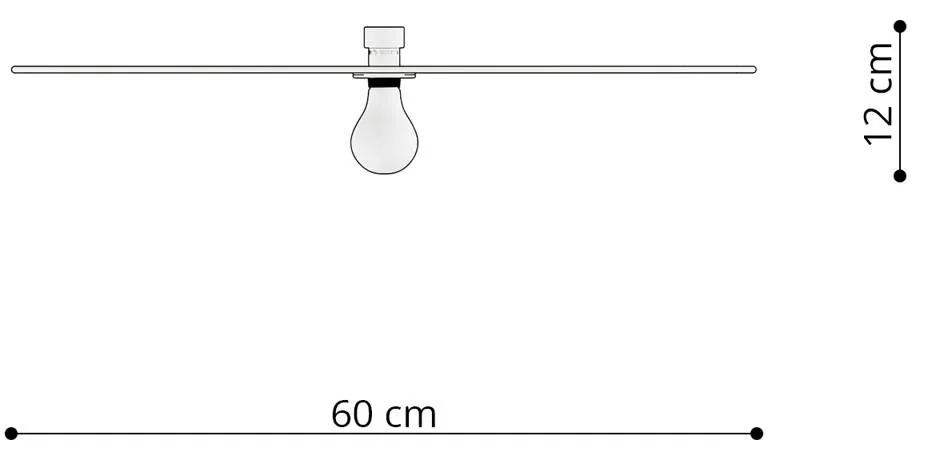 Nástenné svietidlo Sirkel, 1x čierne drôtené tienidlo, (fi 60 cm)
