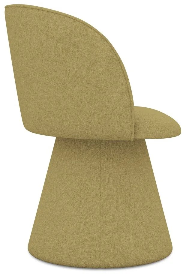 Čalúnené jedálenské kreslo v horčicovej farbe Maia – Makamii