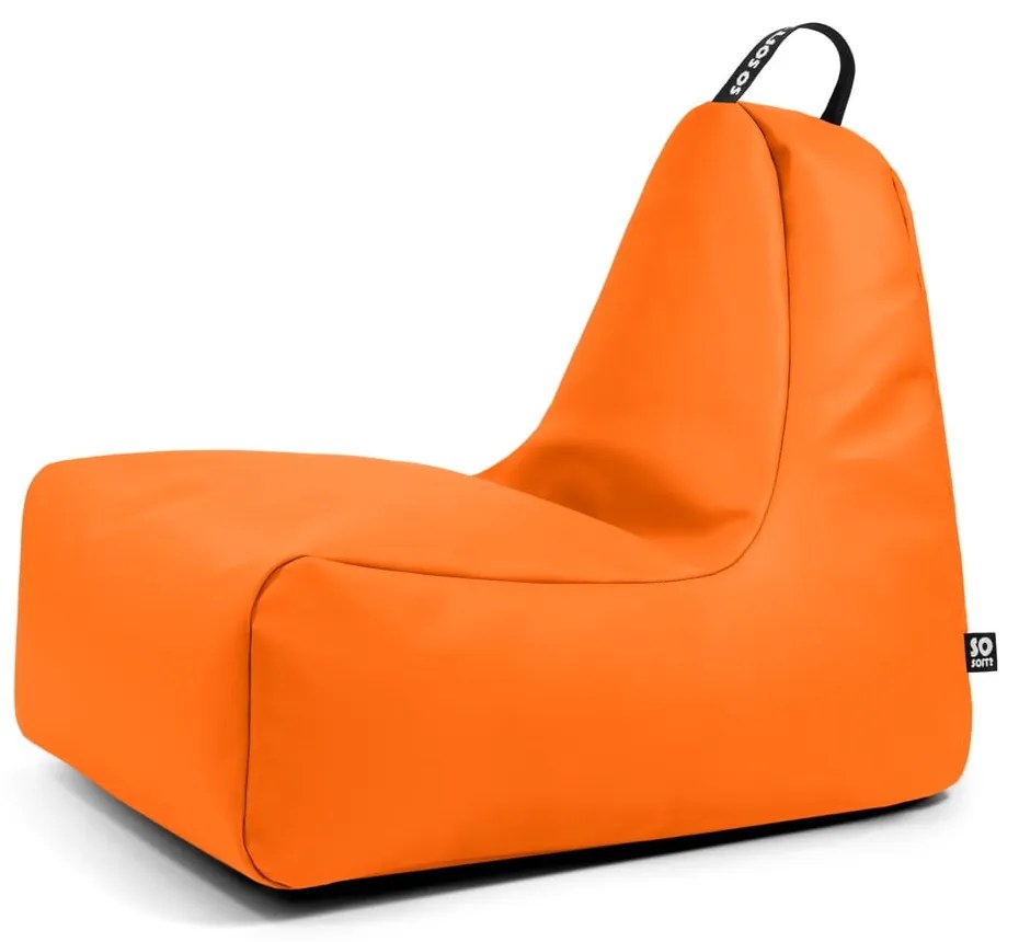 Oranžový sedací vak z imitácie kože Chill XL – So Soft?