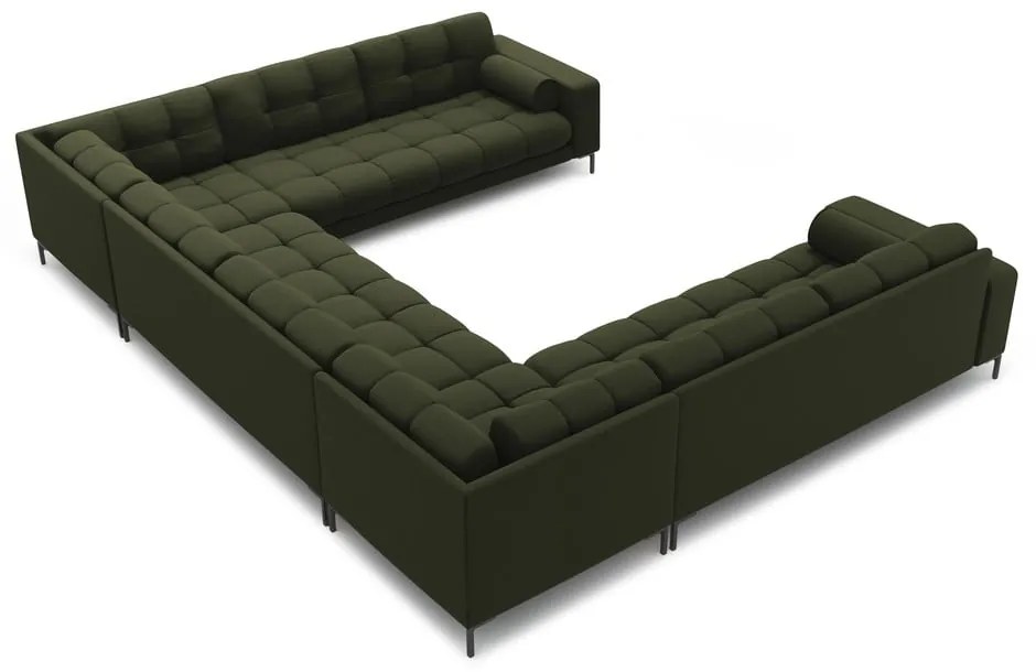 Zelená rohová pohovka do "U" Bali – Cosmopolitan Design