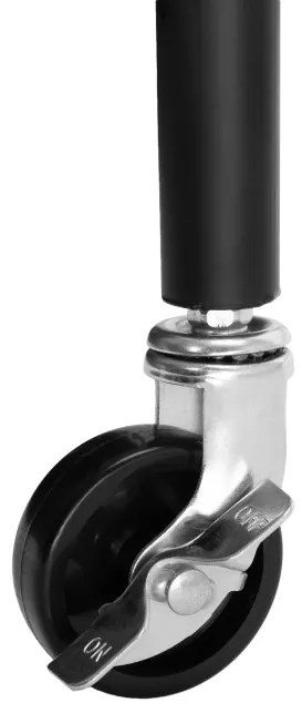 Vešiakový stojan na kolieskach HARUN čierny