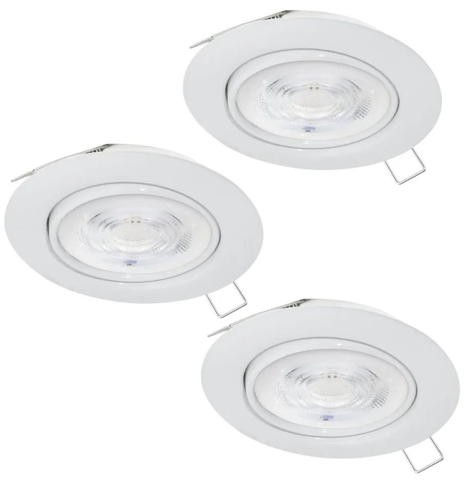 Eglo 901759 - SADA 3xLED Kúpeľňové svietidlo FAVAZZINA 1xGU10/4W/230V IP44 biela EG901759