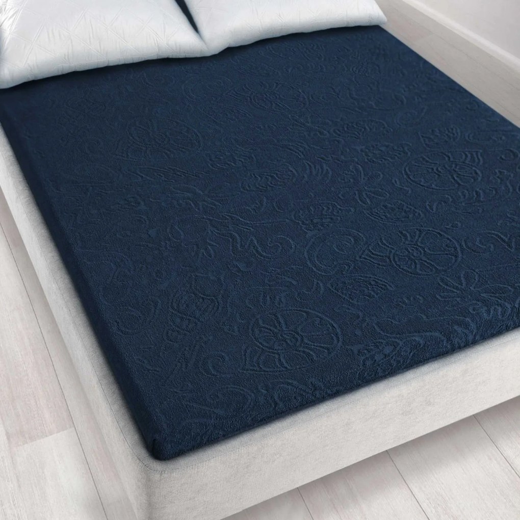 ŽAKÁROVÉ PRESTIERADLO TULIP04 175X220 CM TMAVOMODRÉ