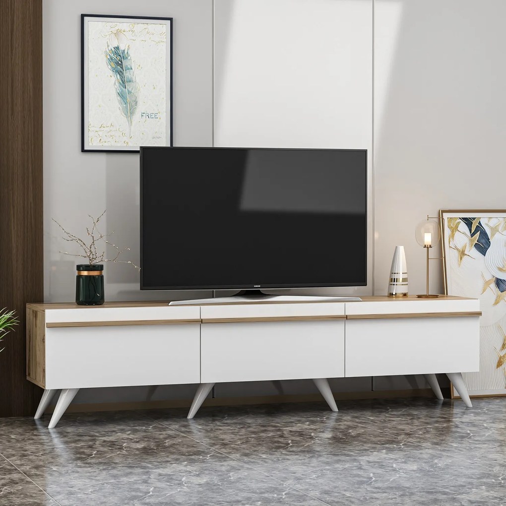 TV stolík/skrinka Vegas (biela). Akcia -18%. Vlastná spoľahlivá doprava až k Vám domov. 1067113