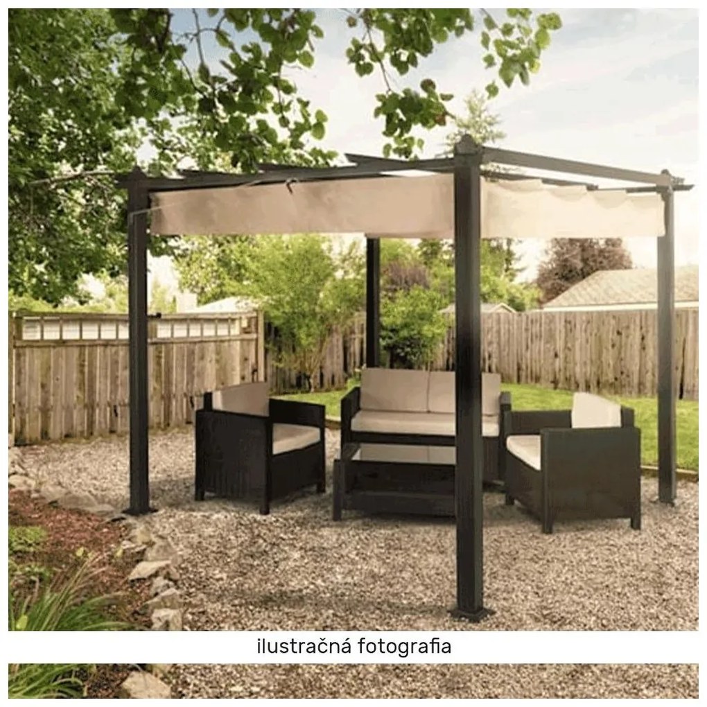 Tempo Kondela Pergola s posuvnou strechou, hliník, PEPY BASIC