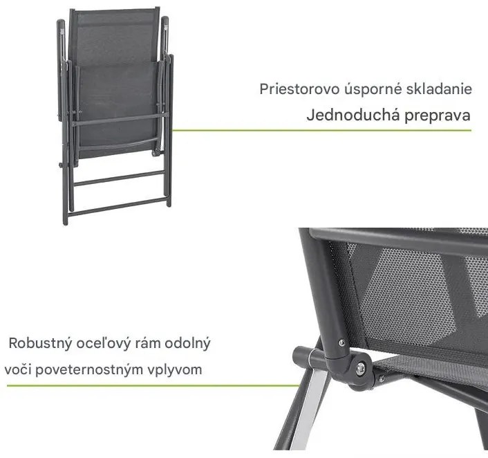 InternetovaZahrada Sada 2 kresiel Calena - antracit
