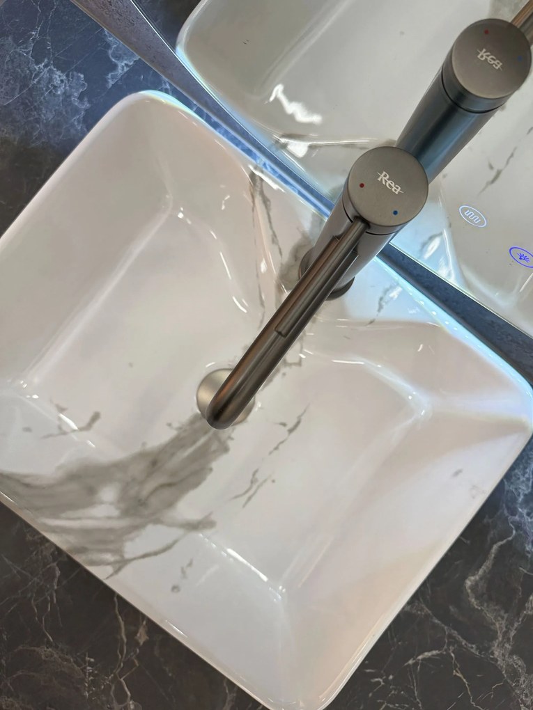 Rea Kelly, umývadlo na dosku 49 x 38 cm, imitácia kameňa-mramor, REA-U5052