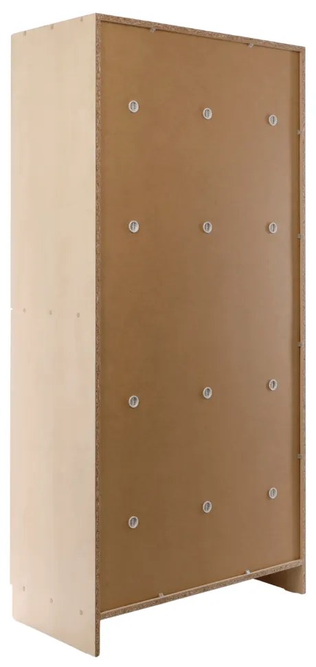 Drevená šatníková skrinka Visio - 6 boxov, 90 x 45 x 185 cm, cylindrický zámok, javor