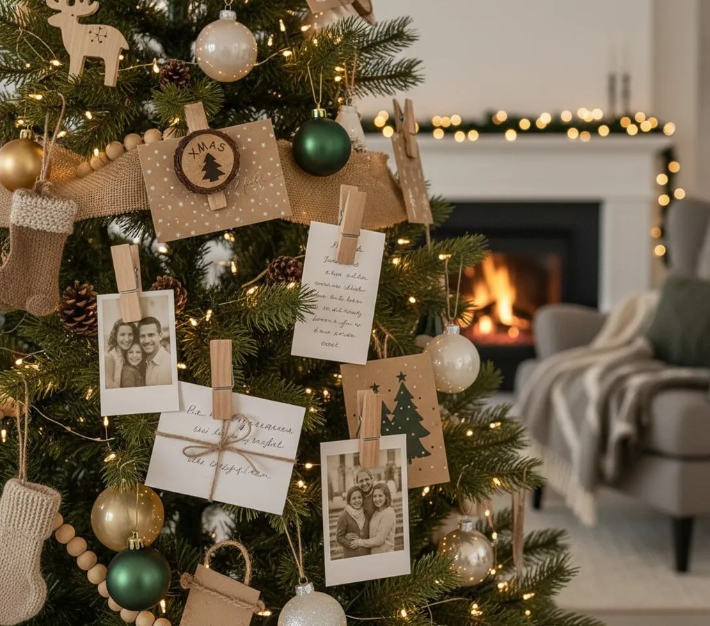 Sada 8 ks vánočních kolíčků Deleon hnědá