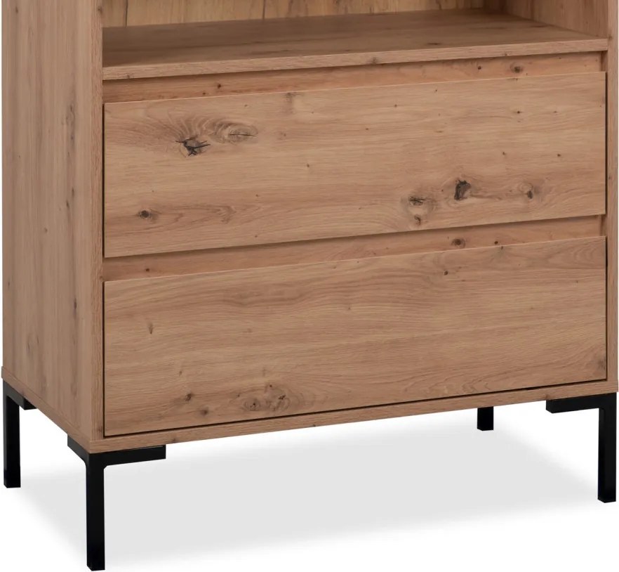 Široký regál so zásuvkami Korsika, dub artisan