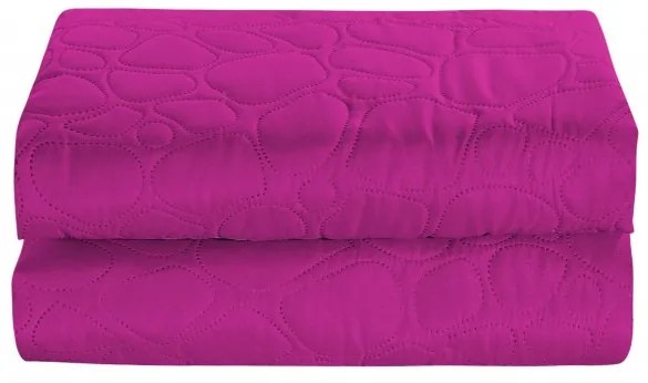 Fialová prehoz na posteľ so vzorom STONE Rozmer: 200 x 220 cm