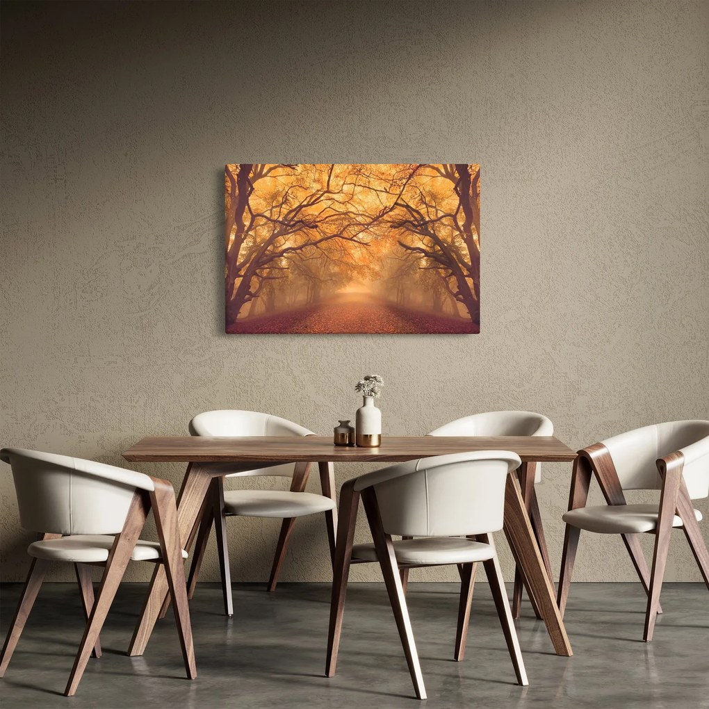 Obraz cesty v jesennej krajine (90x60 cm)
