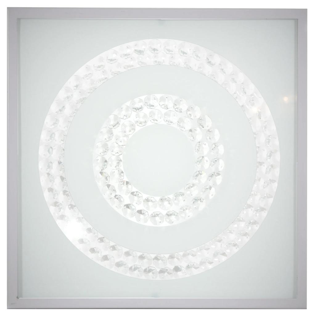 CLX LED nástenné / stropné osvetlenie ALBA, 16W, denná biela, 29x29, hranaté, kruhy, satinované