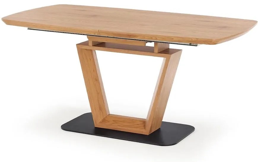 Rozkladací stôl Blacky 160/220x90cm Mdf/Oceľ – Dub Zlatá/Čierna