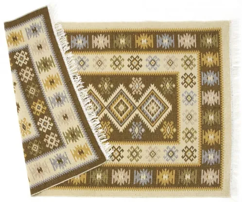 Obojstranný koberec / behúň Kilim medový 3