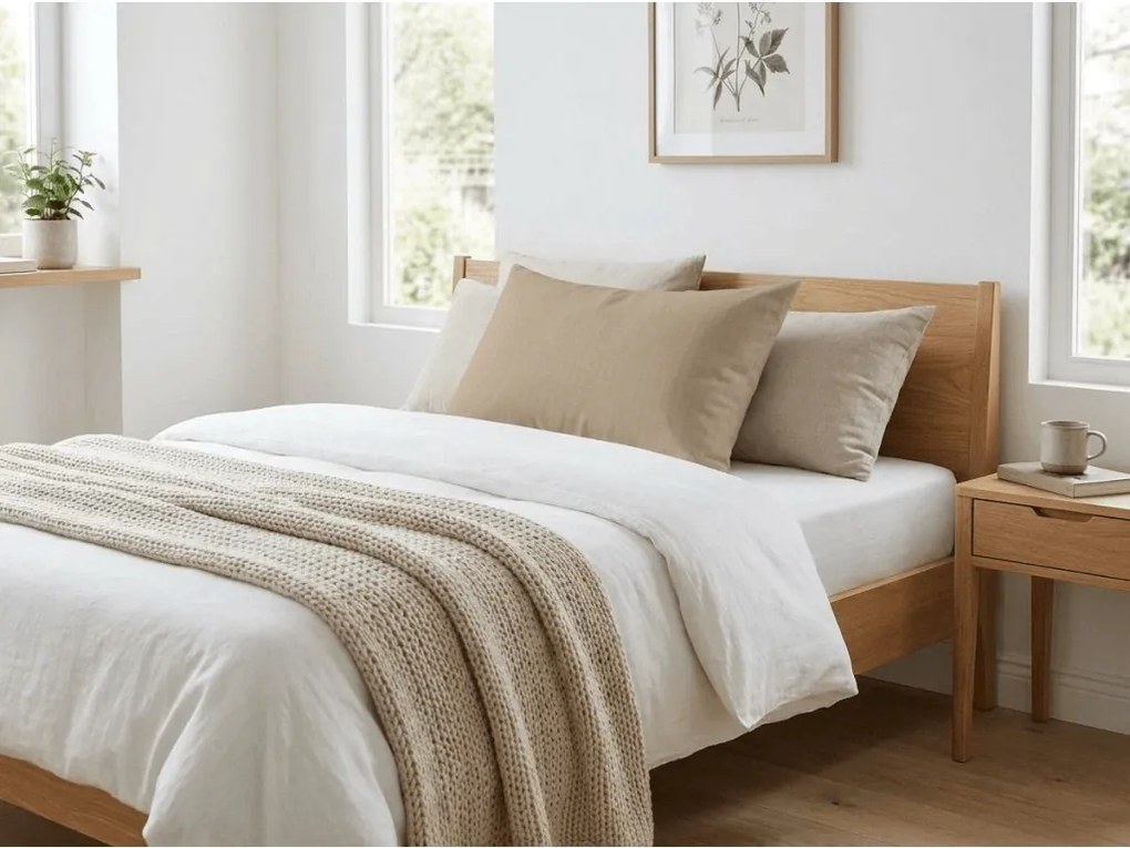 Krepová obliečka na vankúš DENYX 70x90 cm svetlohnedá