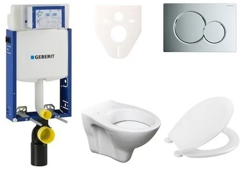 Cenovo zvýhodnený závesný WC set Geberit na zamurovanie + WC Ceramia S-Line Pro 110.302.00.5NR2