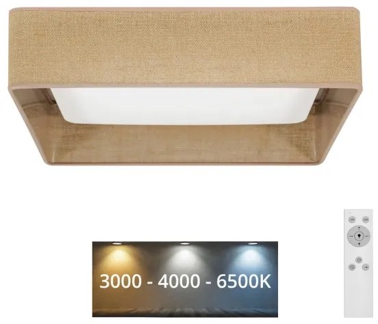 Brilagi - LED stmievateľné svietidlo VELVET SQUARE LED/24W/230V + diaľkový ovládač hnedé